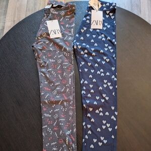 Zara Kids Leggings - Charcoal and Navy